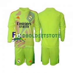 Real Madrid Trøje Målmand 4. Valg 2024-2025 Lange ærmer ,Børn Fodboldsæt