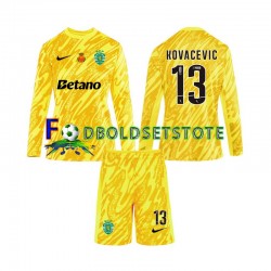 Sporting CP Trøje Kovacevic 13 Målmand 3. Valg 2024-2025 Lange ærmer ,Børn Fodboldsæt