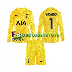 Tottenham Hotspur Trøje Vicario 1 Målmand Hjemmebane 2024-2025 Lange ærmer ,Børn Fodboldsæt