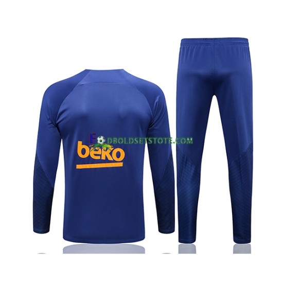2022-2023 FC Barcelona Blå Sweatshirt Dragt