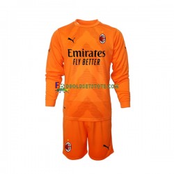 2022-2023 AC Milan Trøje Målmand 3. Valg Lange ærmer ,Børn Fodboldsæt