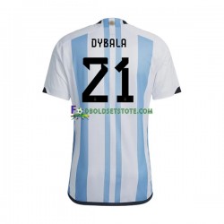 Argentina Trøje Dybala 21 Hjemmebane World Cup 2022 Kort ærmer ,Mænd