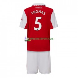 2022-2023 Arsenal Trøje Thomas Partey 5 Hjemmebane Kort ærmer ,Børn Fodboldsæt