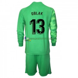Atlético Madrid Trøje Jan Oblak 13 Målmand 3. Valg 2021-2022 Lange ærmer ,Børn Fodboldsæt