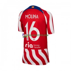 2022-2023 Atlético Madrid Trøje Nahuel Molina 16 Hjemmebane Kort ærmer ,Mænd