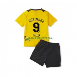 2022-2023 Borussia Dortmund Trøje Sebastien Haller 9 Hjemmebane Kort ærmer ,Børn Fodboldsæt