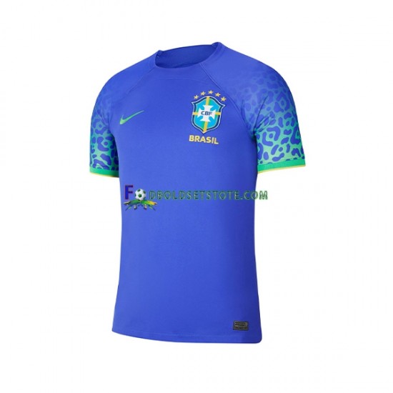 Brasilien Trøje Udebane World Cup 2022 Kort ærmer ,Mænd Brasilien Trøje Udebane World Cup 2022 Kort ærmer ,Mænd