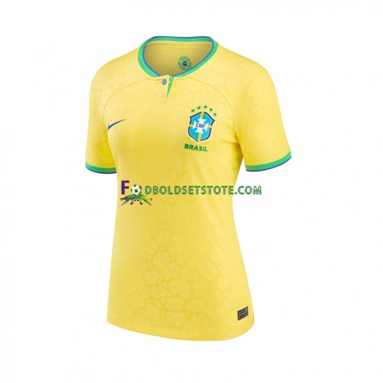 Brasilien Trøje Hjemmebane World Cup 2022 Kort ærmer ,Dame