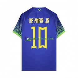 Brasilien Trøje Neymar JR 10 Udebane World Cup 2022 Kort ærmer ,Mænd