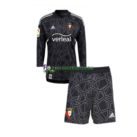 2022-2023 CA Osasuna Trøje Målmand Hjemmebane Lange ærmer ,Børn Fodboldsæt