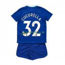 2022-2023 Chelsea Trøje Cucurella 32 Hjemmebane Kort ærmer ,Børn Fodboldsæt