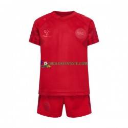 Danmark Trøje Hjemmebane World Cup 2022 Kort ærmer ,Børn Fodboldsæt