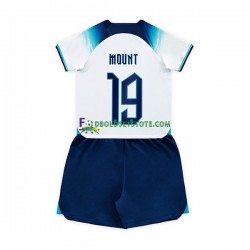 England Trøje Mount 19 Hjemmebane World Cup 2022 Kort ærmer ,Børn Fodboldsæt