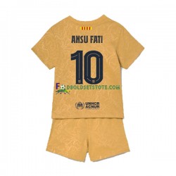2022-2023 FC Barcelona Trøje Ansu Fat 10 Udebane Kort ærmer ,Børn Fodboldsæt