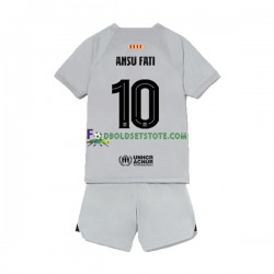 2022-2023 FC Barcelona Trøje Ansu Fat 10 3. Valg Kort ærmer ,Børn Fodboldsæt
