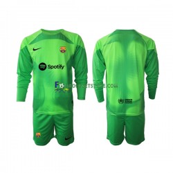 2022-2023 FC Barcelona Trøje Målmand Hjemmebane Lange ærmer ,Børn Fodboldsæt