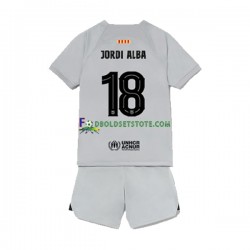 2022-2023 FC Barcelona Trøje Jordi Alba 18 3. Valg Kort ærmer ,Børn Fodboldsæt