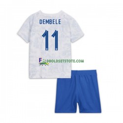 Frankrig Trøje Dembele 11 Udebane World Cup 2022 Kort ærmer ,Børn Fodboldsæt Frankrig Trøje Dembele 11 Udebane World Cup 2022 Kort ærmer ,Børn Fodboldsæt