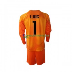 Frankrig Trøje Hugo Lloris 1 Målmand Udebane World Cup 2022 Lange ærmer ,Børn Fodboldsæt
