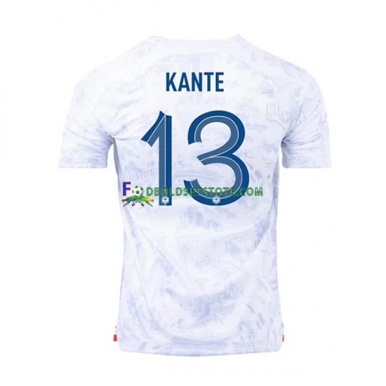 Frankrig Trøje Kante 13 Udebane World Cup 2022 Kort ærmer ,Mænd