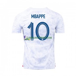 Frankrig Trøje Mbappé 10 Udebane World Cup 2022 Kort ærmer ,Mænd