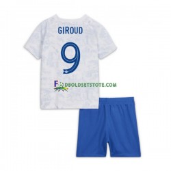 Frankrig Trøje Olivier Giroud 9 Udebane World Cup 2022 Kort ærmer ,Børn Fodboldsæt Frankrig Trøje Olivier Giroud 9 Udebane World Cup 2022 Kort ærmer ,Børn Fodboldsæt