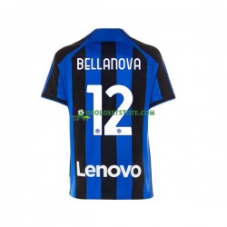 2022-2023 Inter Milan Trøje Raoul Bellanova 12 Hjemmebane Kort ærmer ,Mænd