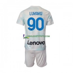 2022-2023 Inter Milan Trøje Romelu Lukaku 90 Udebane Kort ærmer ,Børn Fodboldsæt