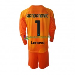 2022-2023 Inter Milan Trøje Samir Handanovic 1 Målmand 4. Valg Lange ærmer ,Børn Fodboldsæt
