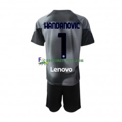 2022-2023 Inter Milan Trøje Samir Handanovic 1 Målmand Hjemmebane Kort ærmer ,Børn Fodboldsæt