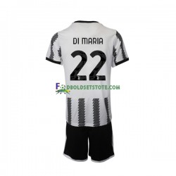 2022-2023 Juventus Trøje Di Maria 22 Hjemmebane Kort ærmer ,Børn Fodboldsæt