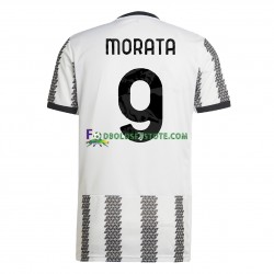 2022-2023 Juventus Trøje Morata 9 Hjemmebane Kort ærmer ,Mænd