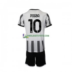 2022-2023 Juventus Trøje Pogba 10 Hjemmebane Kort ærmer ,Børn Fodboldsæt