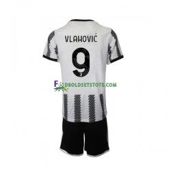 2022-2023 Juventus Trøje Vlahovic 9 Hjemmebane Kort ærmer ,Børn Fodboldsæt