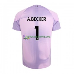 2022-2023 Liverpool Trøje Alisson Becker 1 Målmand Hjemmebane Kort ærmer ,Mænd