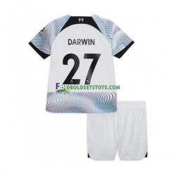 2022-2023 Liverpool Trøje Darwin Nunez 27 Udebane Kort ærmer ,Børn Fodboldsæt