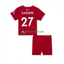 2022-2023 Liverpool Trøje Darwin Nunez 27 Hjemmebane Kort ærmer ,Børn Fodboldsæt