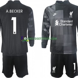 Liverpool Trøje A.BECKER 1 Målmand 3. Valg 2021-2022 Lange ærmer ,Børn Fodboldsæt