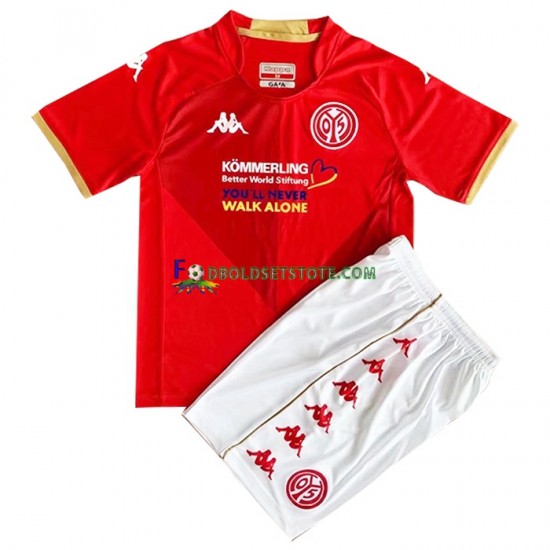 2022-2023 Mainz 05 Trøje Hjemmebane Kort ærmer ,Børn Fodboldsæt