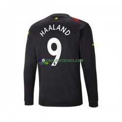 2022-2023 Manchester City Trøje Haaland 9 Udebane Lange ærmer ,Mænd