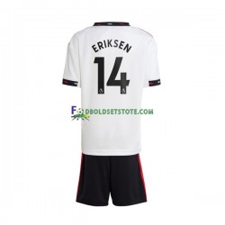 2022-2023 Manchester United Trøje Christian Eriksen 14 Udebane Kort ærmer ,Børn Fodboldsæt