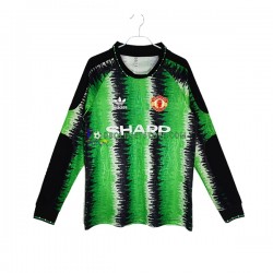 Manchester United Trøje Målmand Retro Hjemmebane 1990-1991 Lange ærmer ,Mænd