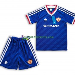 Manchester United Trøje 1986 Retro Udebane Kort ærmer ,Børn Fodboldsæt Manchester United Trøje 1986 Retro Udebane Kort ærmer ,Børn Fodboldsæt