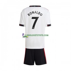 2022-2023 Manchester United Trøje Ronaldo 7 Udebane Kort ærmer ,Børn Fodboldsæt