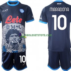 Napoli Trøje Diego Maradona 10 Special 2 Hjemmebane 2021-2022 Kort ærmer ,Børn Fodboldsæt