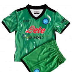 Napoli Trøje Målmand Hjemmebane 2021-2022 Kort ærmer ,Børn Fodboldsæt