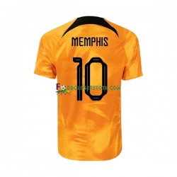 Holland Trøje Memphis 10 Hjemmebane World Cup 2022 Kort ærmer ,Mænd