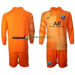 Paris Saint-Germain Trøje Målmand Hjemmebane 2021-2022 Lange ærmer ,Børn Fodboldsæt