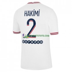 Paris Saint-Germain Trøje Hakimi 2 4. Valg 2021-2022 Kort ærmer ,Mænd