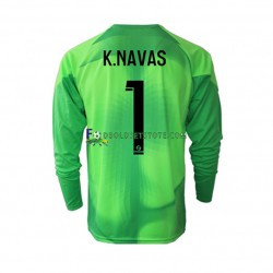 2022-2023 Paris Saint-Germain Trøje Keylor Navas 1 Målmand Hjemmebane Lange ærmer ,Mænd